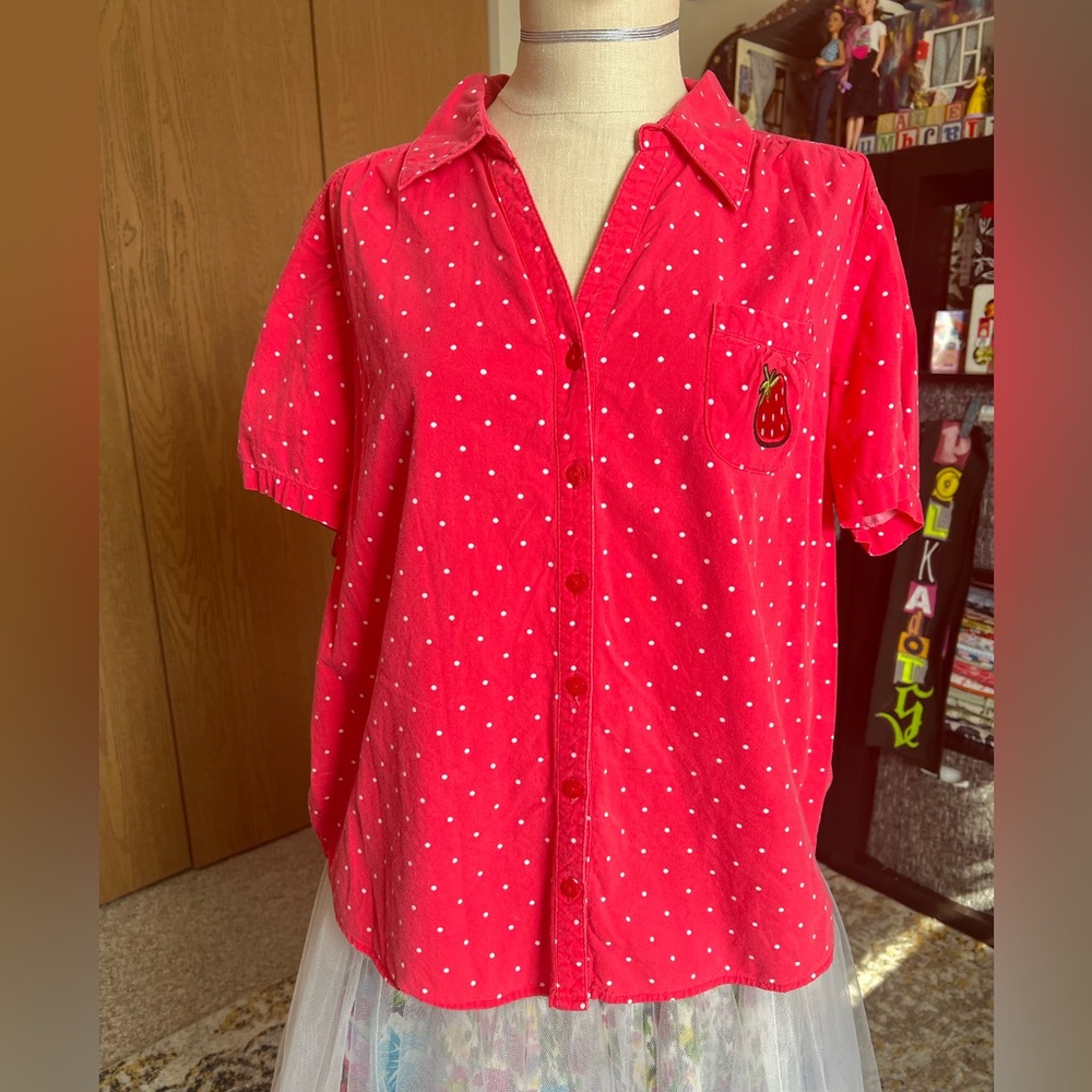 Strawberry Button Down Shirt 🍓